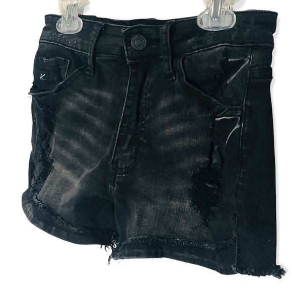 KanCan Black Distressed Denim Shorts – Size 24 - Picture 14 of 15